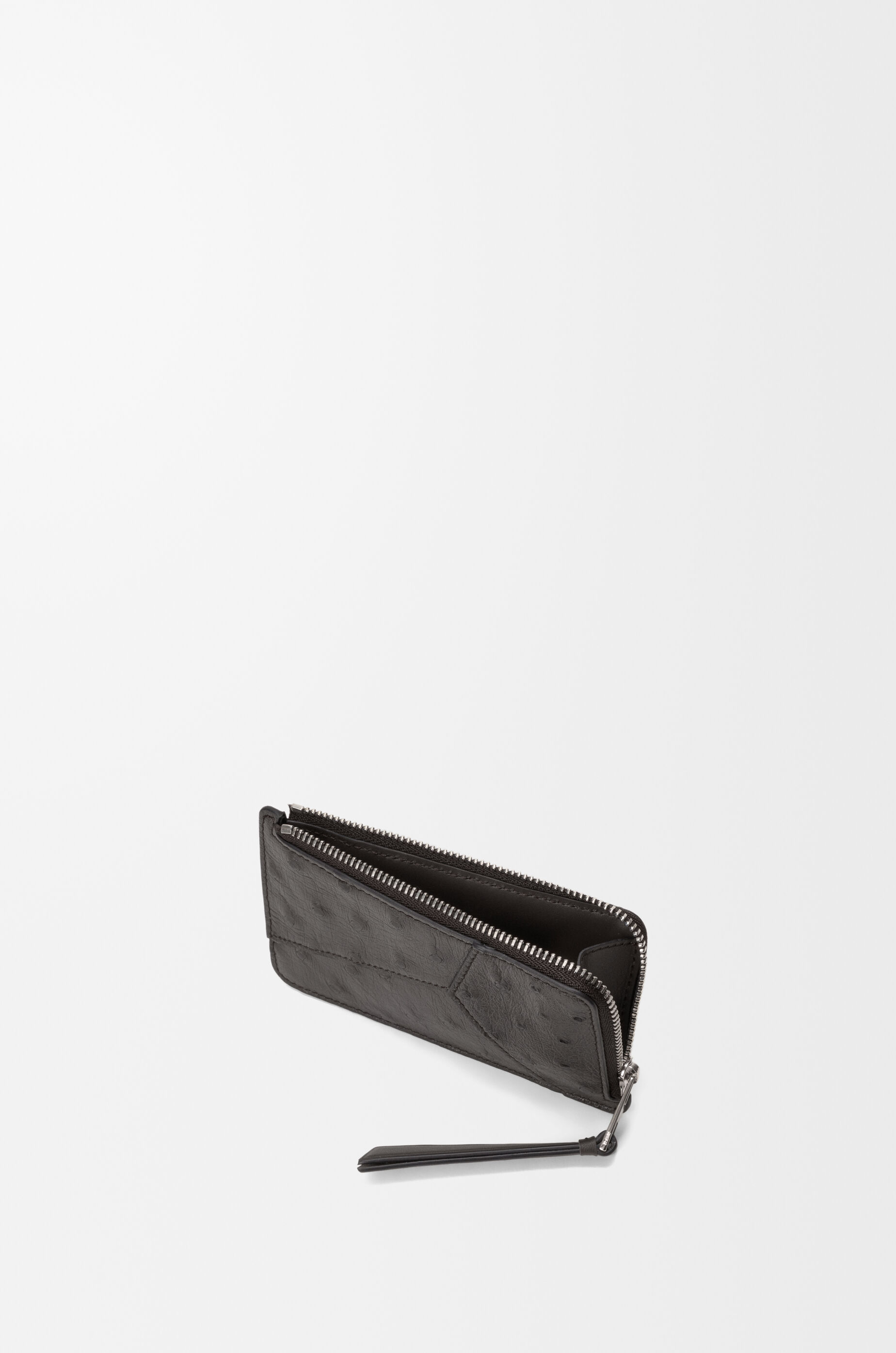 Puzzle coin cardholder in ostrich Grey - LOEWE USA Official Website