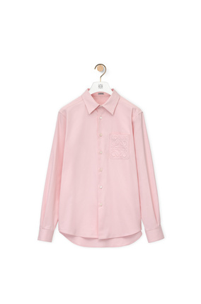 LOEWE Anagram debossed shirt in cotton Light Pink