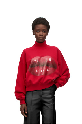 LOEWE Loewe lips sweatshirt in cotton Sanguine Red