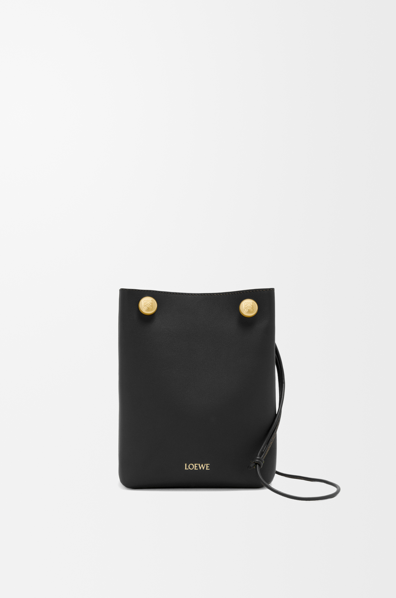 LOEWE Pouch Pebble en piel de ternera Negro