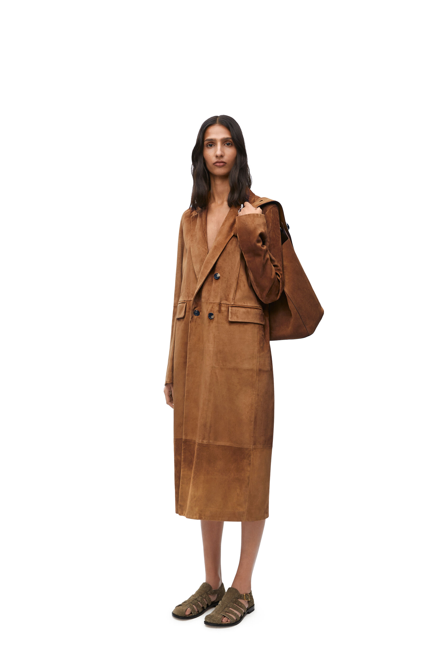 Calfskin coat sales
