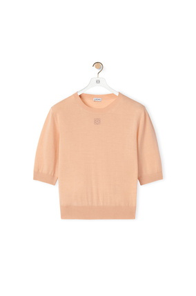 LOEWE Anagram cropped sweater in wool Light Peach plp_rd