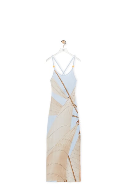 LOEWE Strappy dress in cotton blend Blue/Multicolor plp_rd