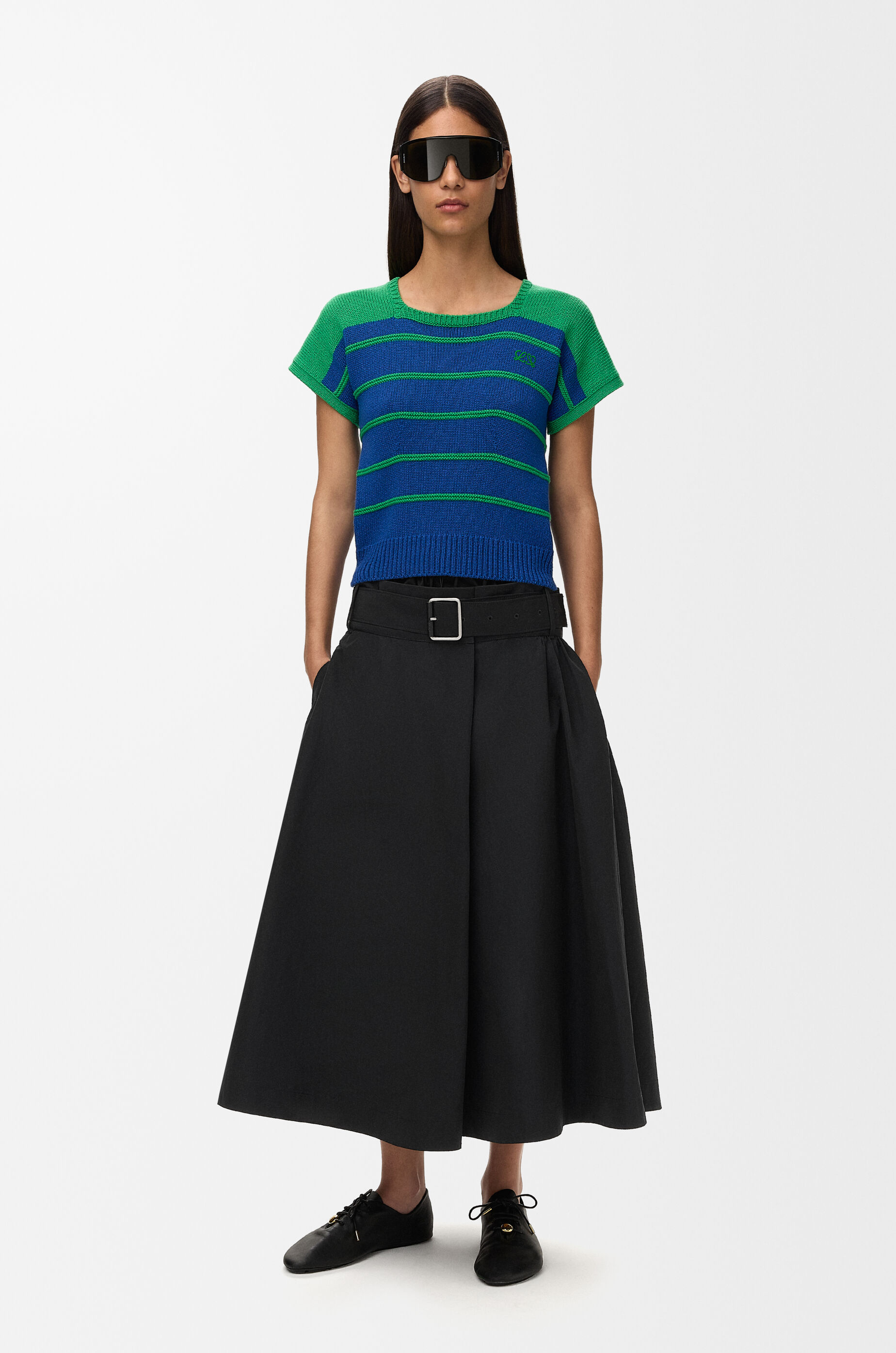 ロエベ　スカート　36 LOEWE スカート（テクニカルコットンシェル） ブラック - ロエベ 日本 公式サイト
