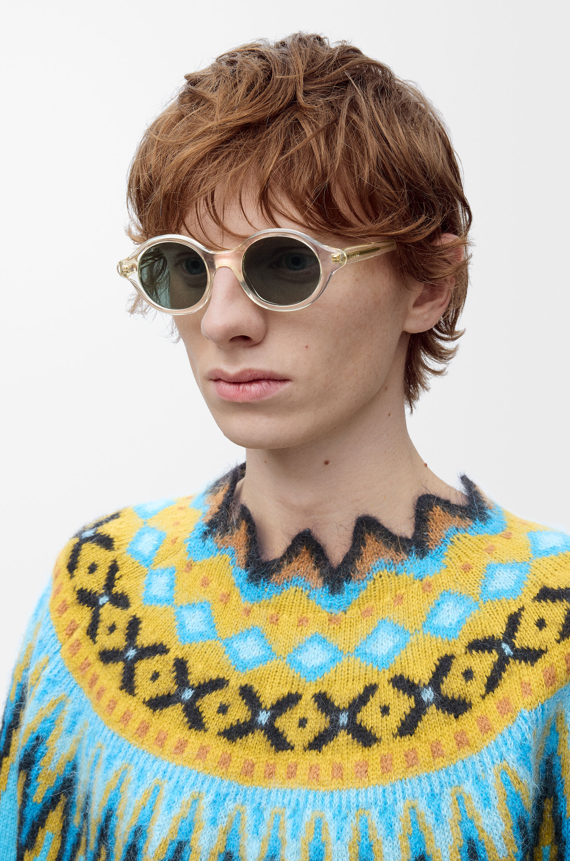 【LOEWE】イプシロン スリム サングラス★シャンパン 透明 Epsilon Slim sunglasses Gold - LOEWE