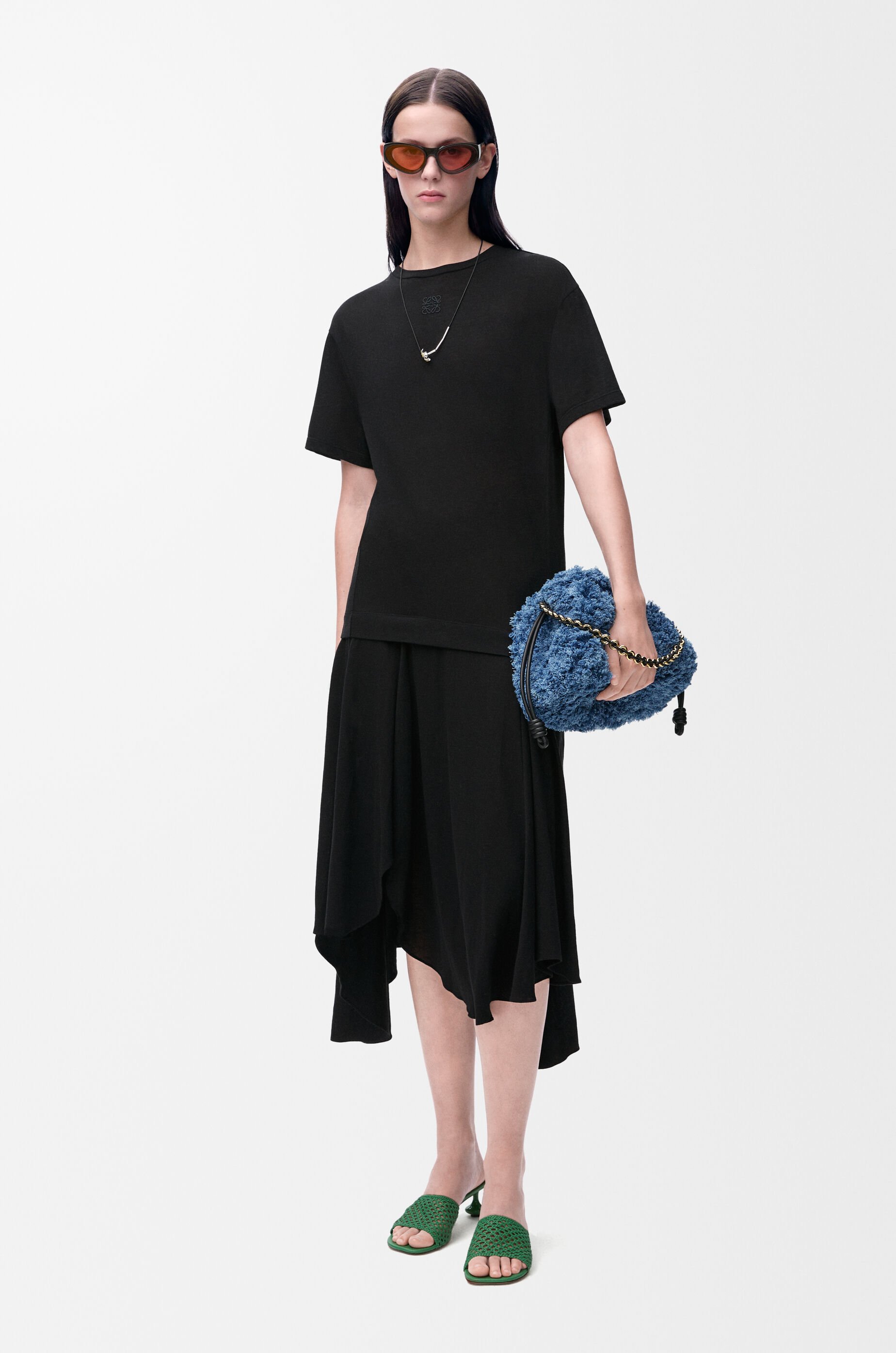T-shirt dress in cotton blend Black - LOEWE T-shirt dress in cotton blend Black - LOEWE