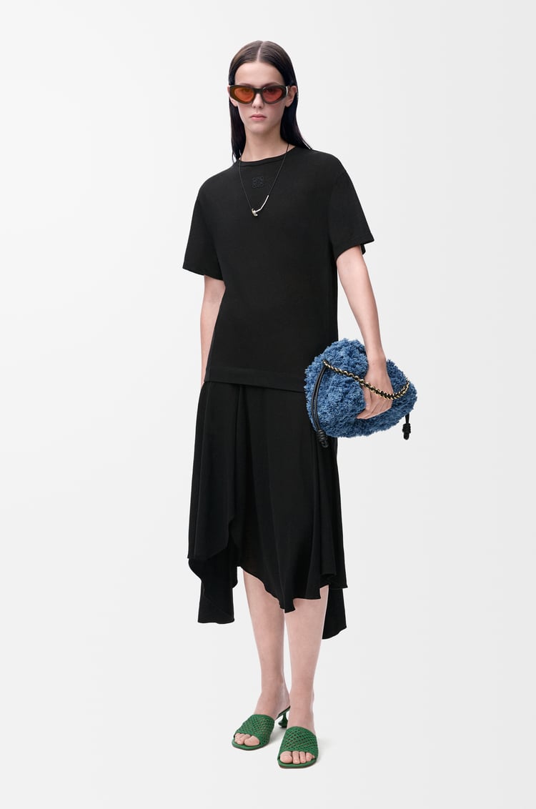 LOEWE 棉质混纺 T 恤连衣裙 黑色