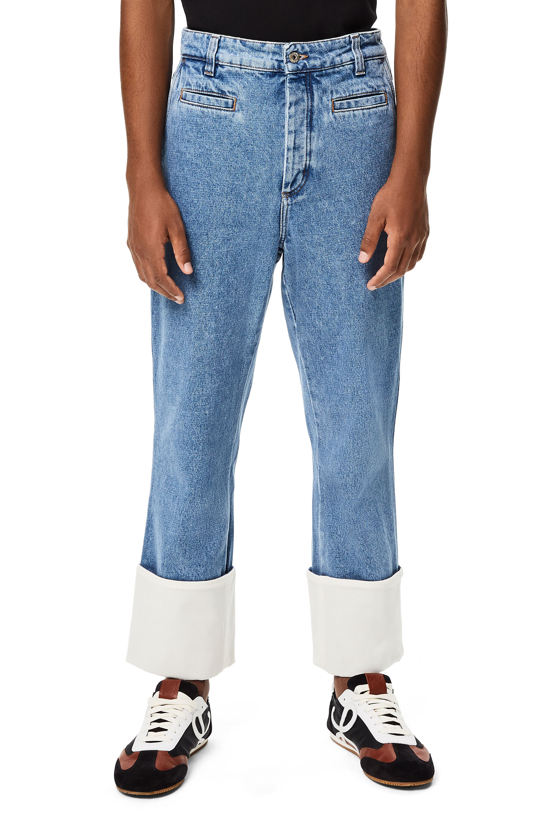 Fisherman stonewash jeans in cotton 