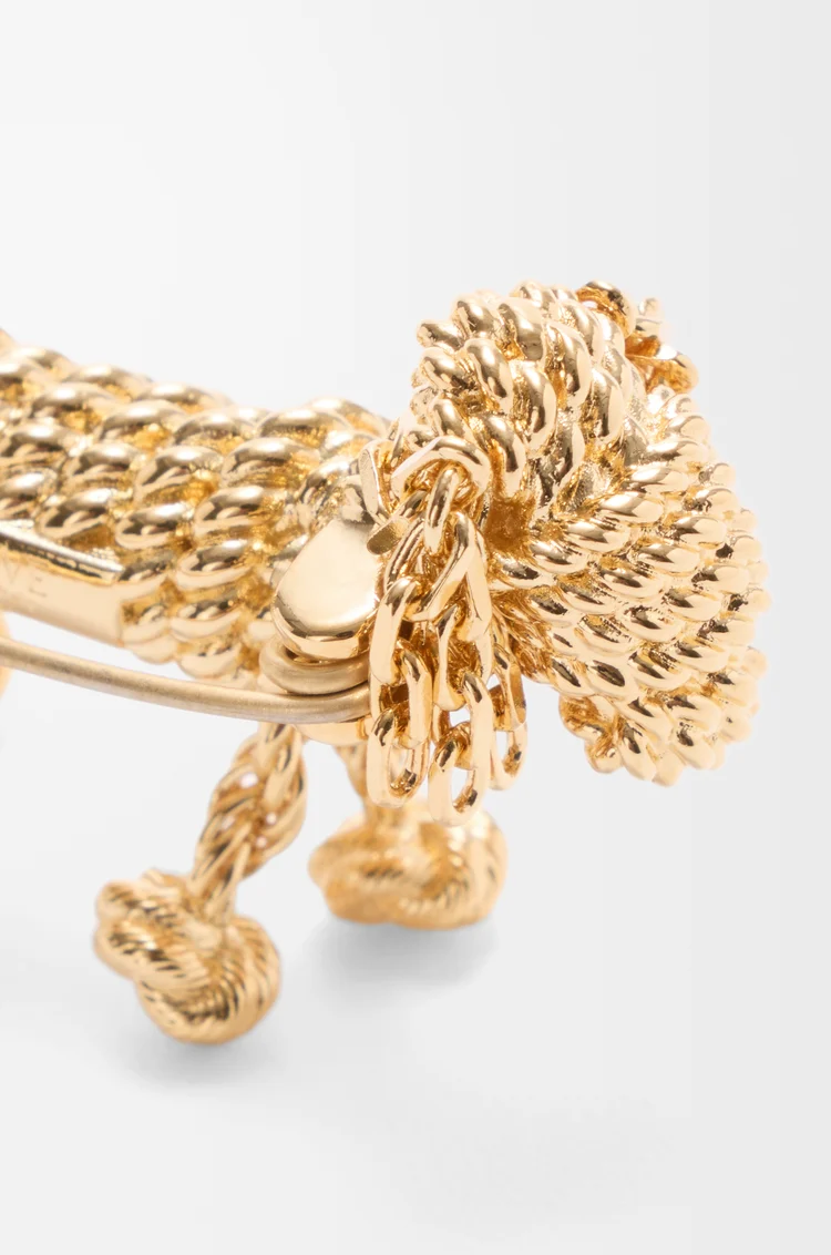 LOEWE Broche Sausage Dog Dorado