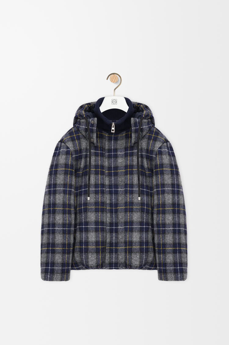 LOEWE Puffer jacket in wool Dark Navy Blue