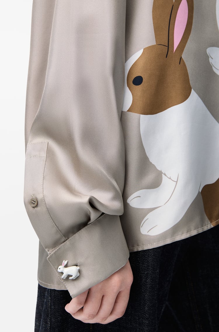 LOEWE シャツ（シルク） ダークベージュ