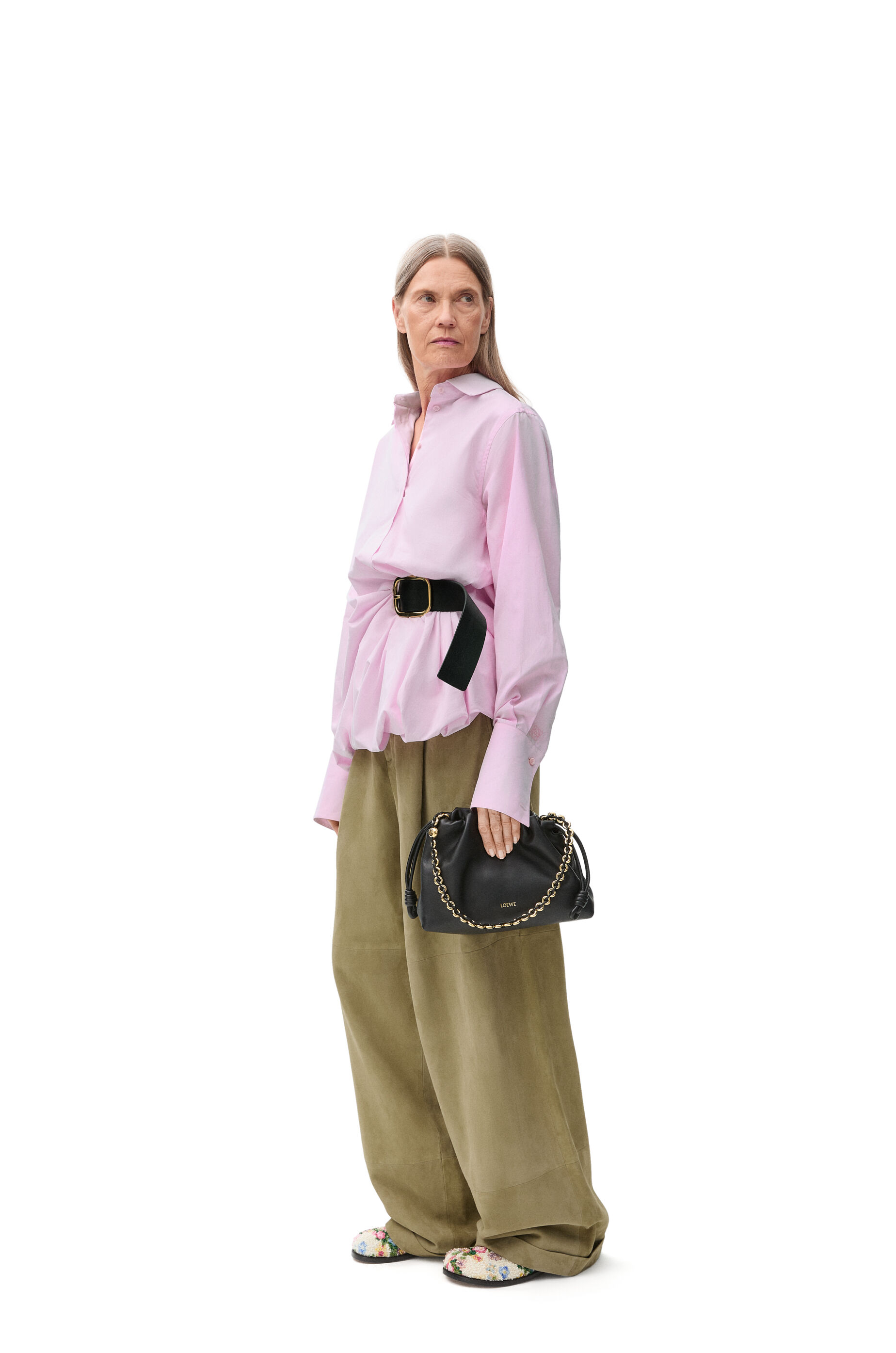 激安の ベルテッド LOEWE - ピンク シャツ（コットン） ジャケット・アウター