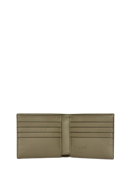 LOEWE Bifold wallet in satin calfskin Khaki Green plp_rd
