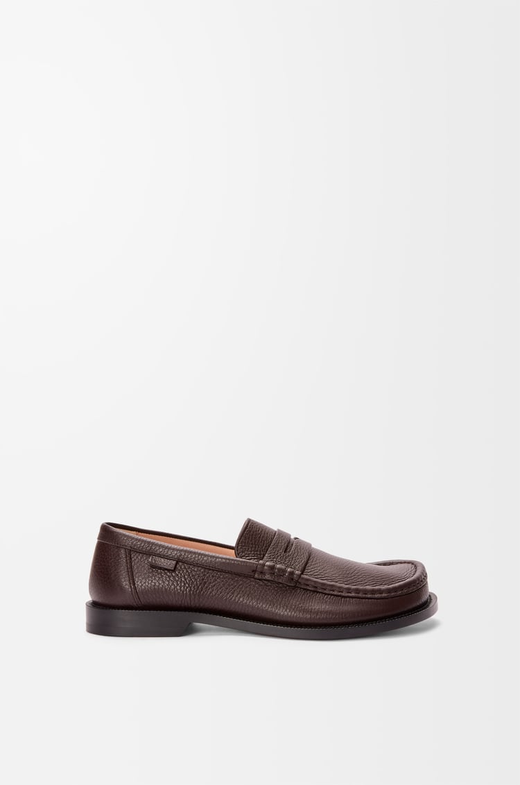 LOEWE Mocasín Campo en piel de ciervo Burgundy Oscuro