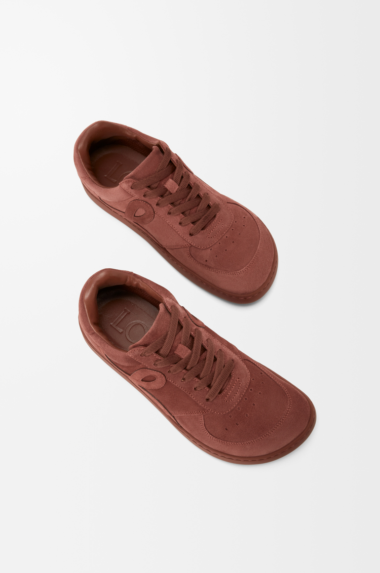 LOEWE Zapatilla Jambo en ante de piel de ternera Rojo Tostado