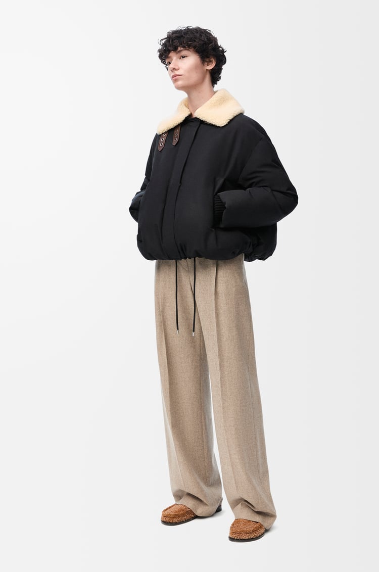 LOEWE Chaqueta acolchada en mezcla de algodón técnico Negro
