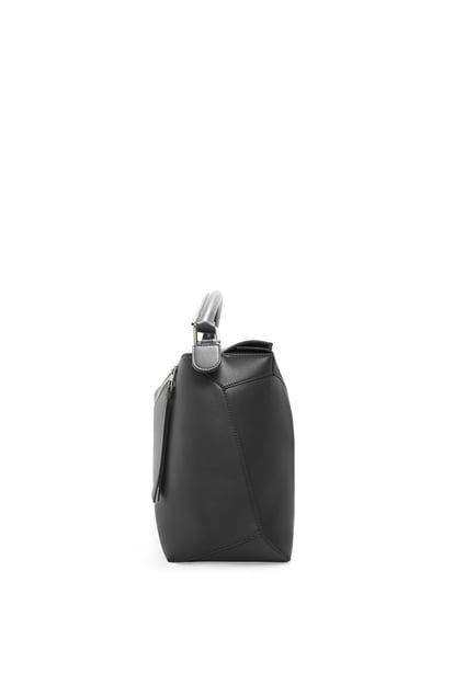 LOEWE Large Puzzle bag in shiny calfskin Black plp_rd