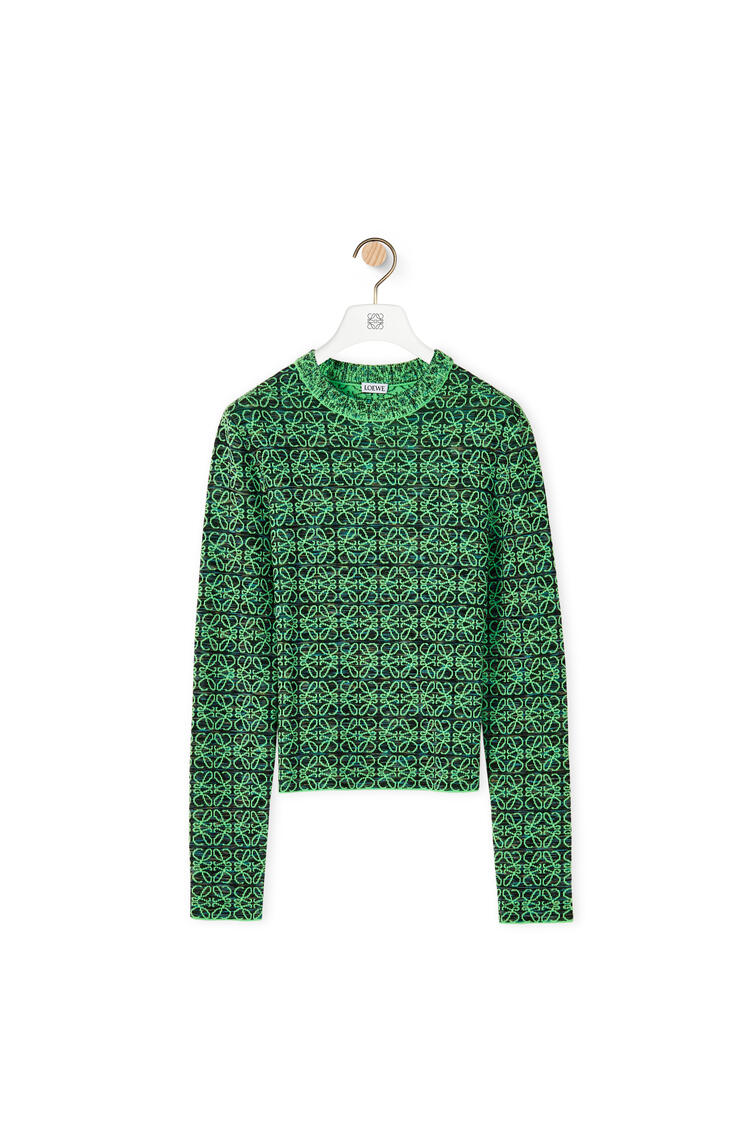 LOEWE Anagram sweater in wool Green/Black pdp_rd