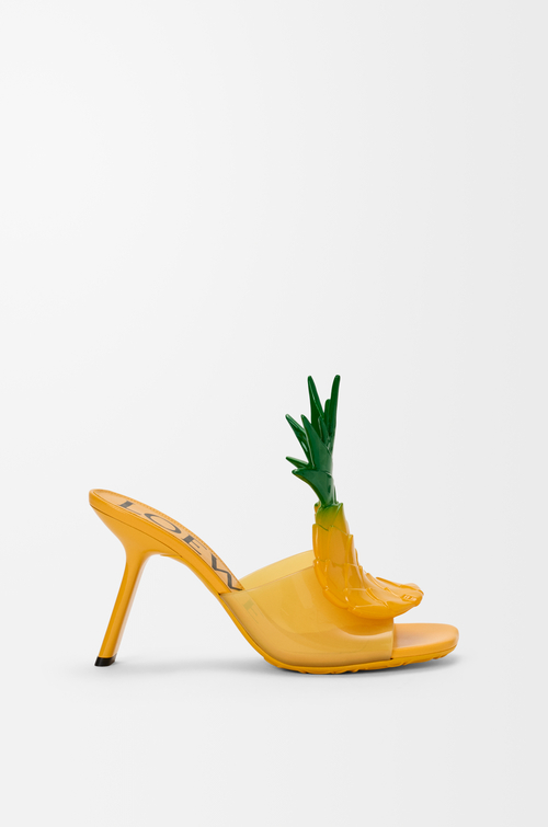 LOEWE Petal pineapple sandal in PVC Pineapple Yellow