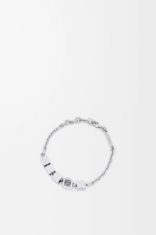 LOEWE Pebble Cube Armband aus Sterlingsilber Silber