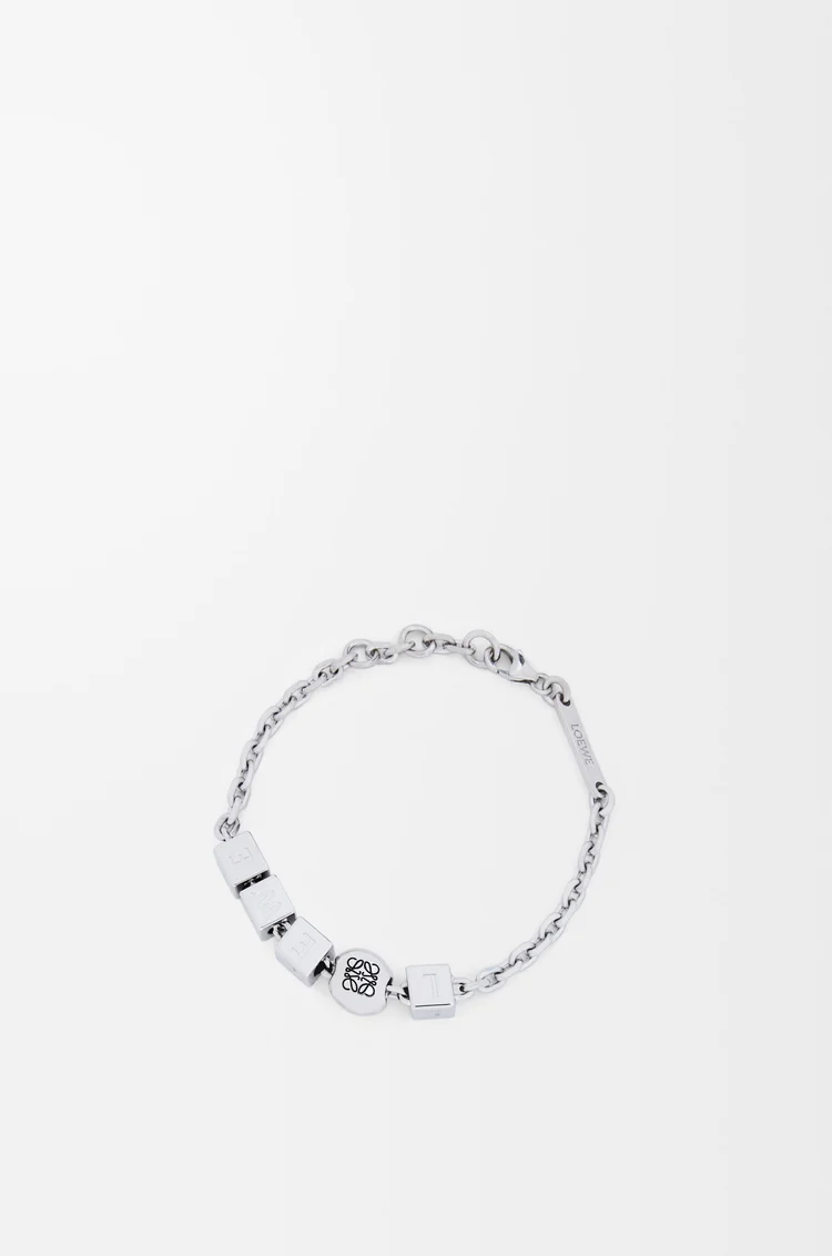 LOEWE Pebble Cube Armband aus Sterlingsilber Silber