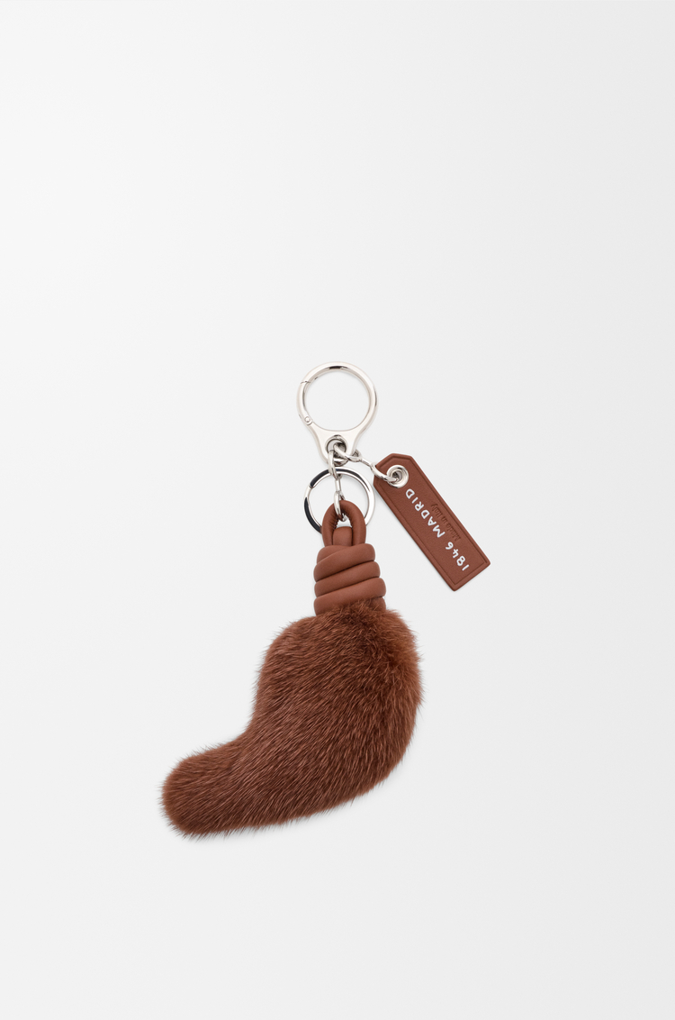 LOEWE ライオンテール チャーム（シアリング&カーフ） ピーカン