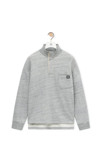 LOEWE High neck sweatshirt in cotton Grey Melange