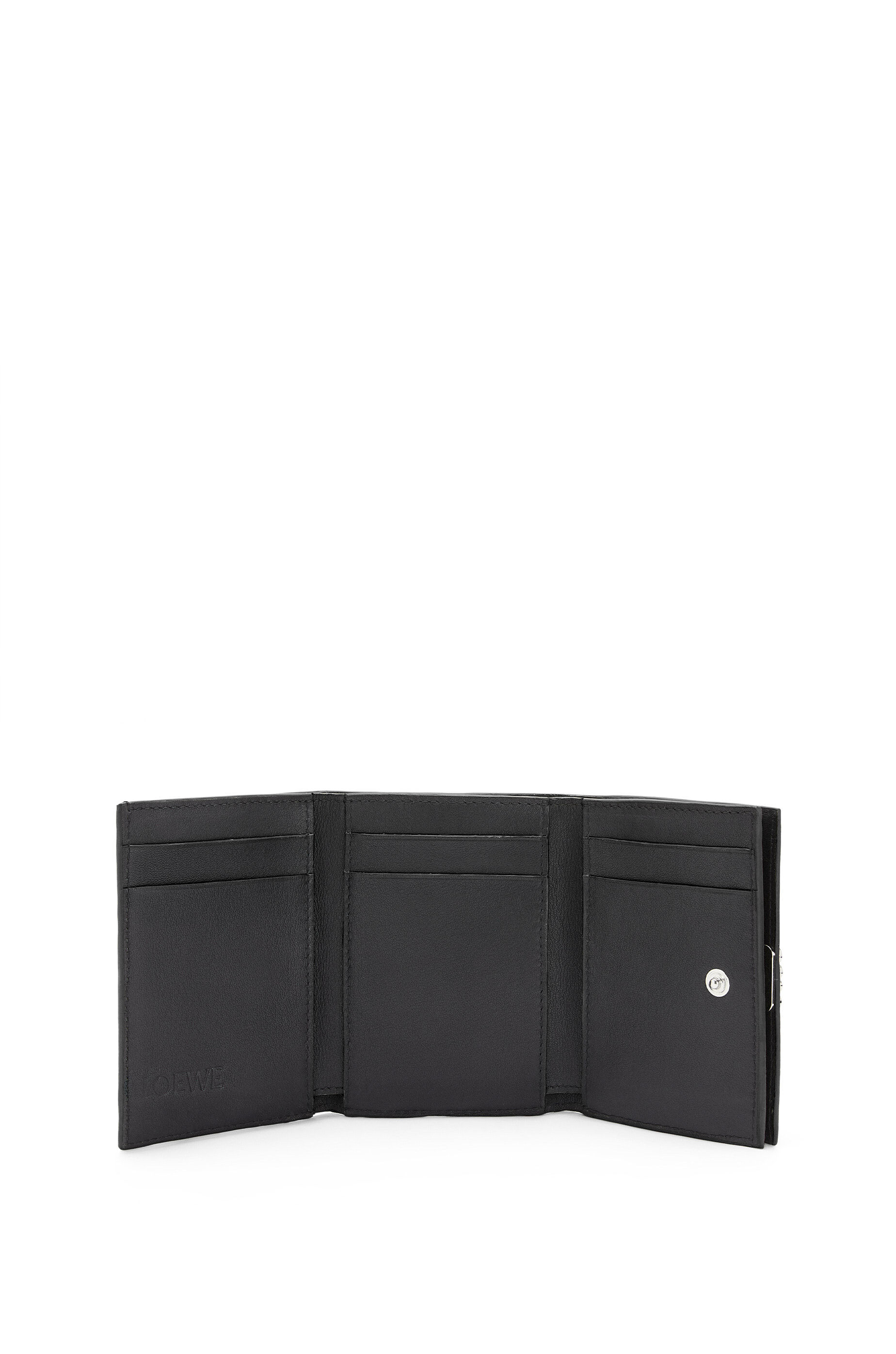 アナグラム トライフォールド ウォレット（ペブルグレインカーフ） ブラック - LOEWE