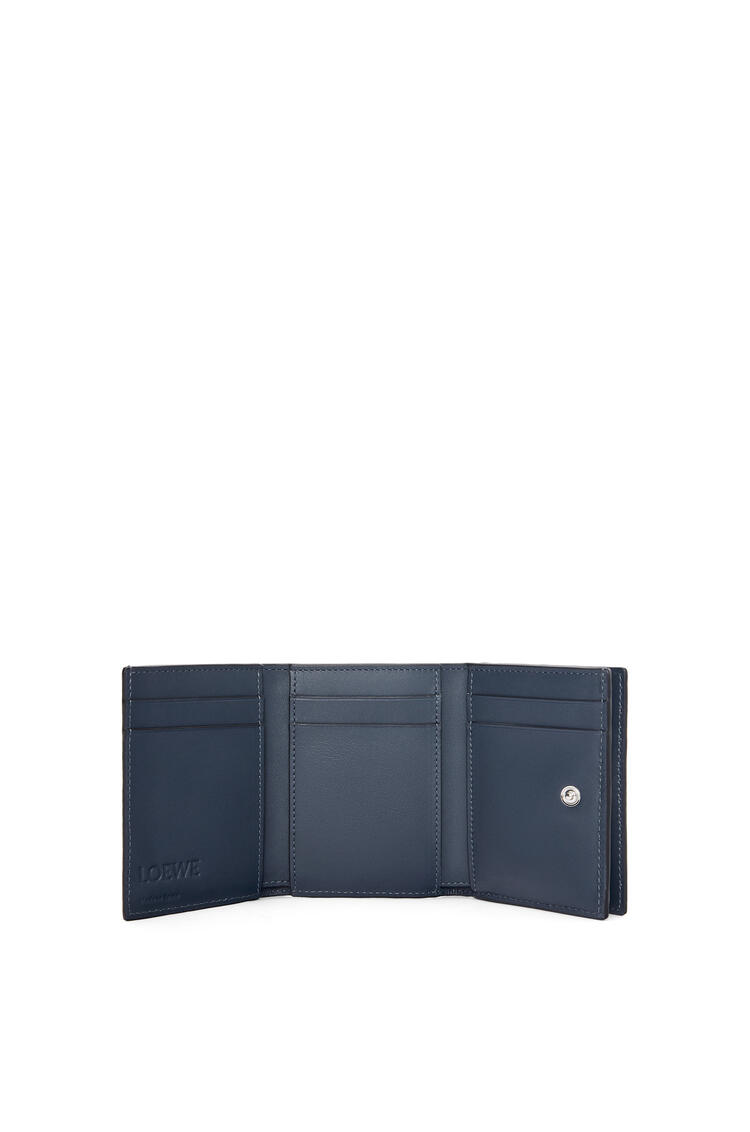LOEWE Trifold wallet in soft grained calfskin Onyx Blue