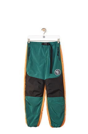 LOEWE Drawstring panel trousers Forest Green/Orange