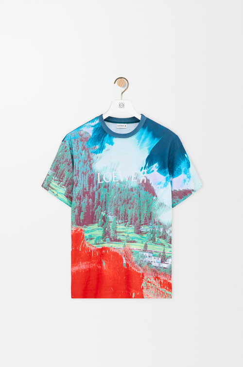 LOEWE T-shirt in technical jersey Multicolor