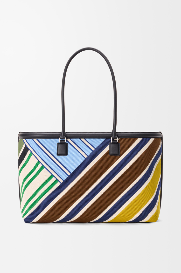 LOEWE Grand Verano tote en toile brodée Écru/Multicolore