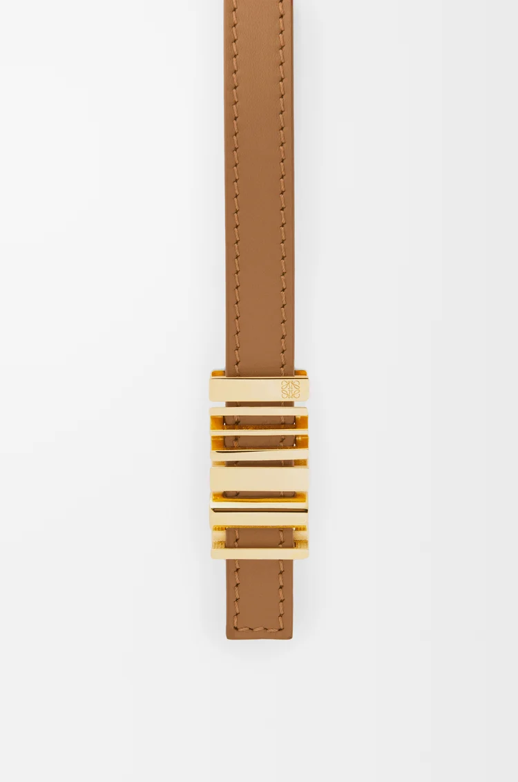 LOEWE Cintura Graphic LOEWE in pelle di vitello liscia Quercia/Oro
