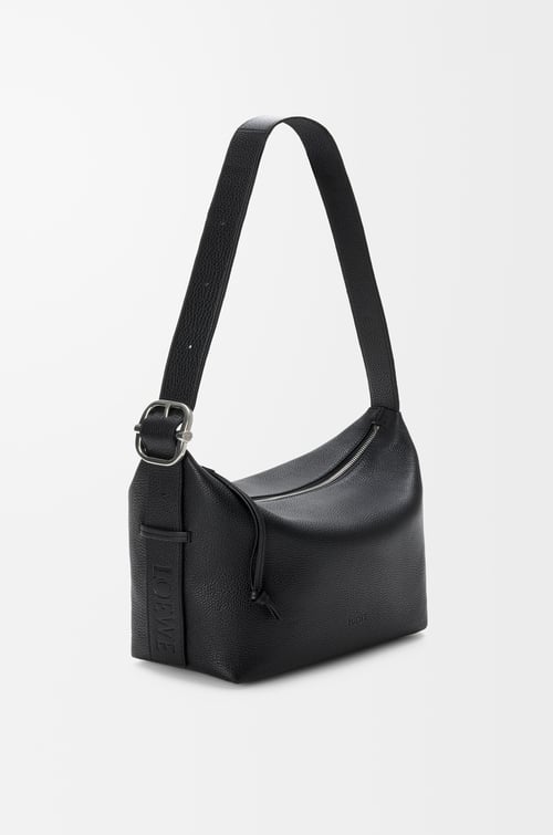 LOEWE Loop hobo in supple grained calfskin Black
