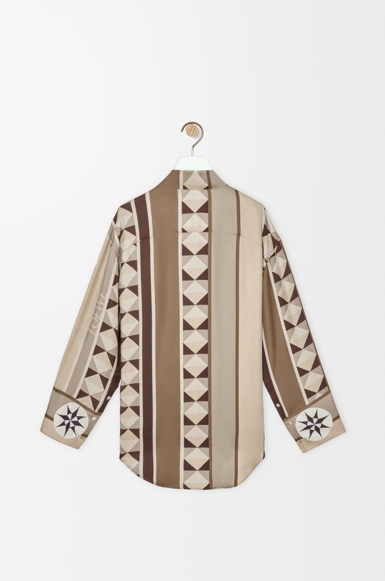 LOEWE Shirt in silk Beige/Multicolor