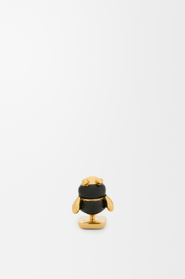 LOEWE Pin Abeja Negro/Dorado