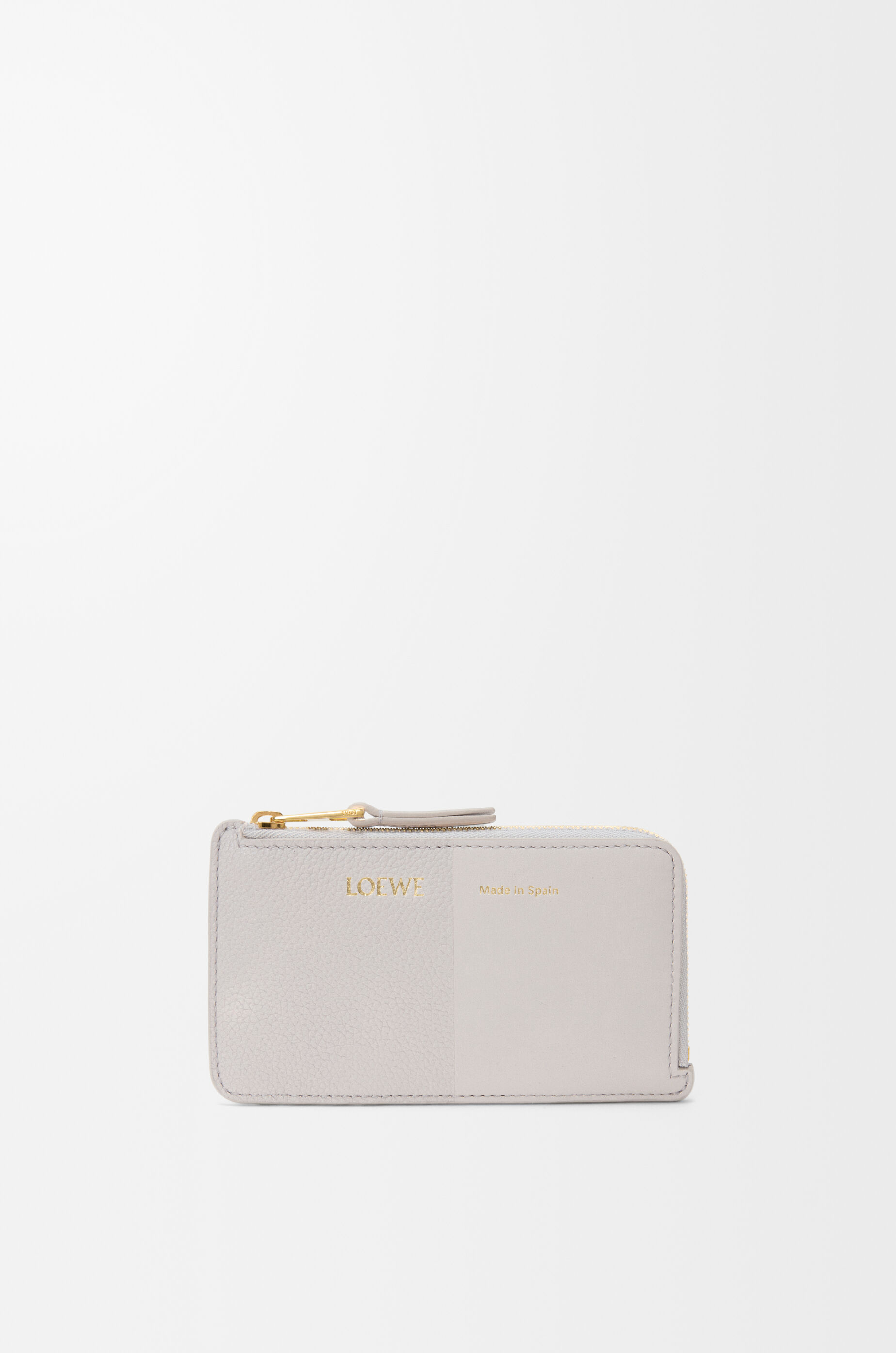Coin cardholder in smooth and grained calfskin Grey - LOEWE