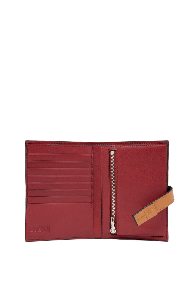 LOEWE Medium vertical wallet in soft grained calfskin Light Caramel/Pecan