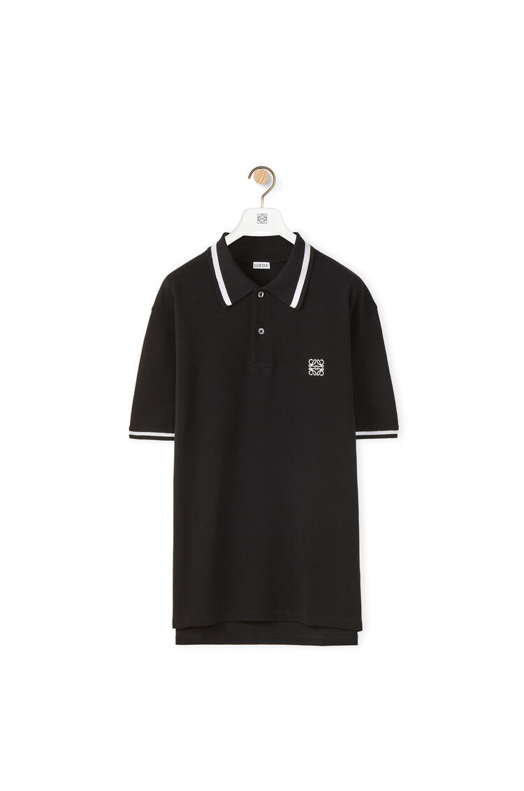 LOEWE Anagram polo in cotton Black pdp_rd