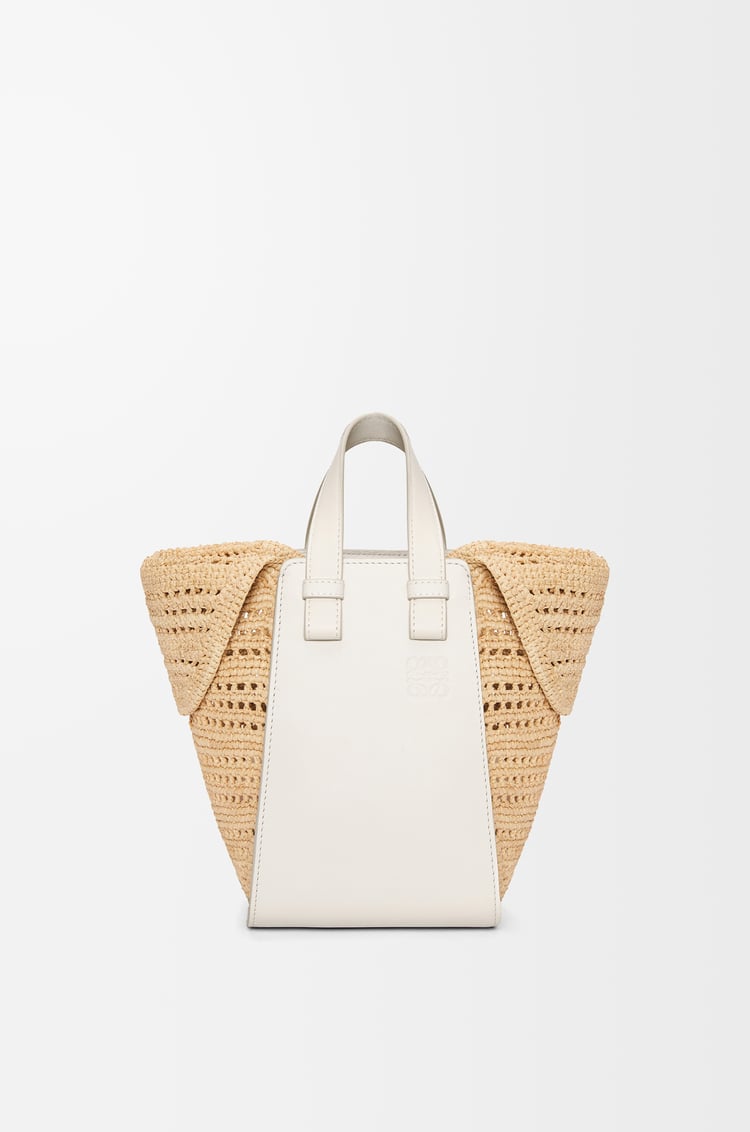 LOEWE ハンモックバッグ コンパクト（ラフィア&カーフ） ソフトホワイト/ナチュラル