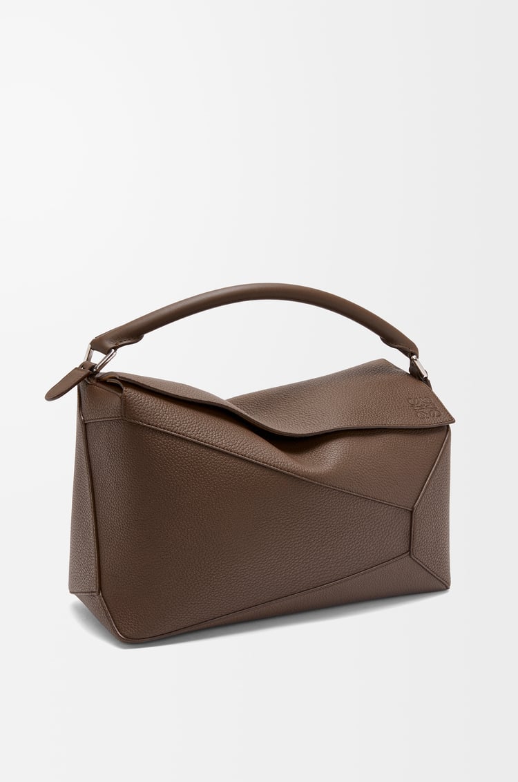 LOEWE Bolso Puzzle grande en piel de ternera Puro Oscuro