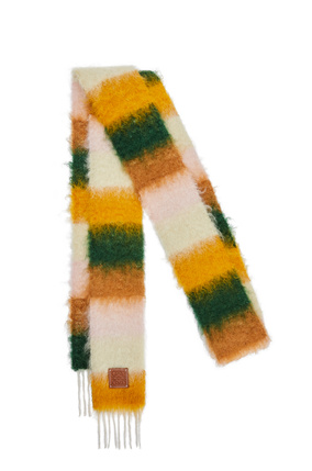 LOEWE Stripe scarf in mohair Orange/Yellow plp_rd