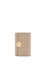 LOEWE Pebble small vertical wallet in shiny nappa calfskin Sand