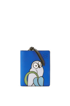 LOEWE Owl compact zip wallet in classic calfskin Royal Blue plp_rd
