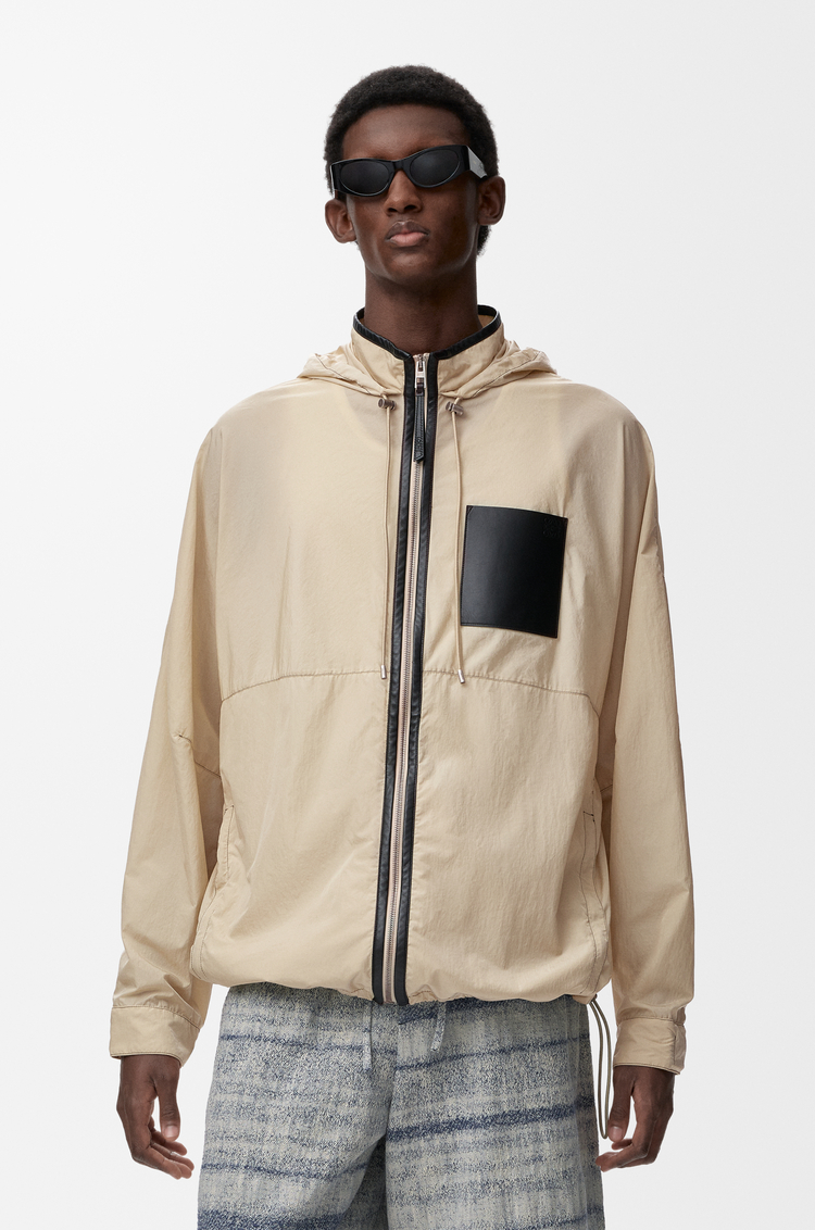 LOEWE 連帽夾克 米色/黑色