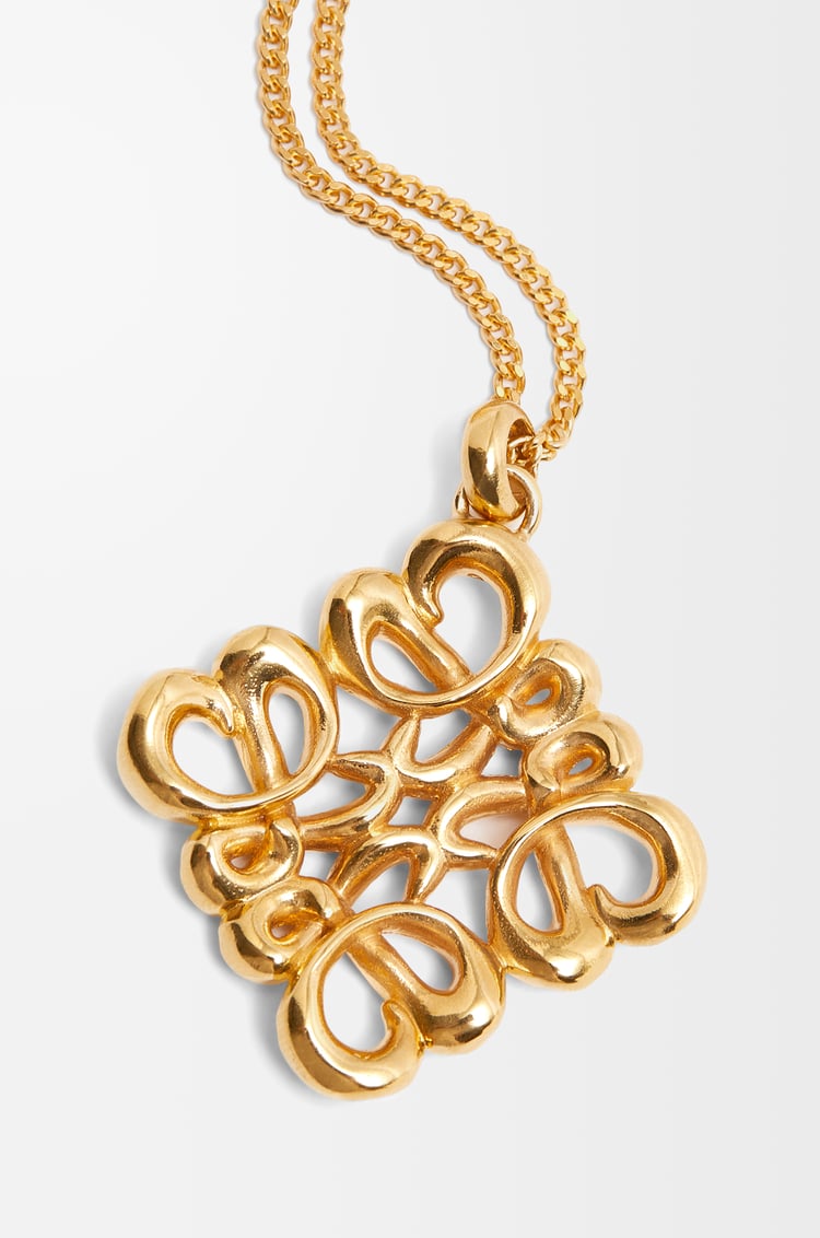 LOEWE Small pendant necklace in sterling silver Gold