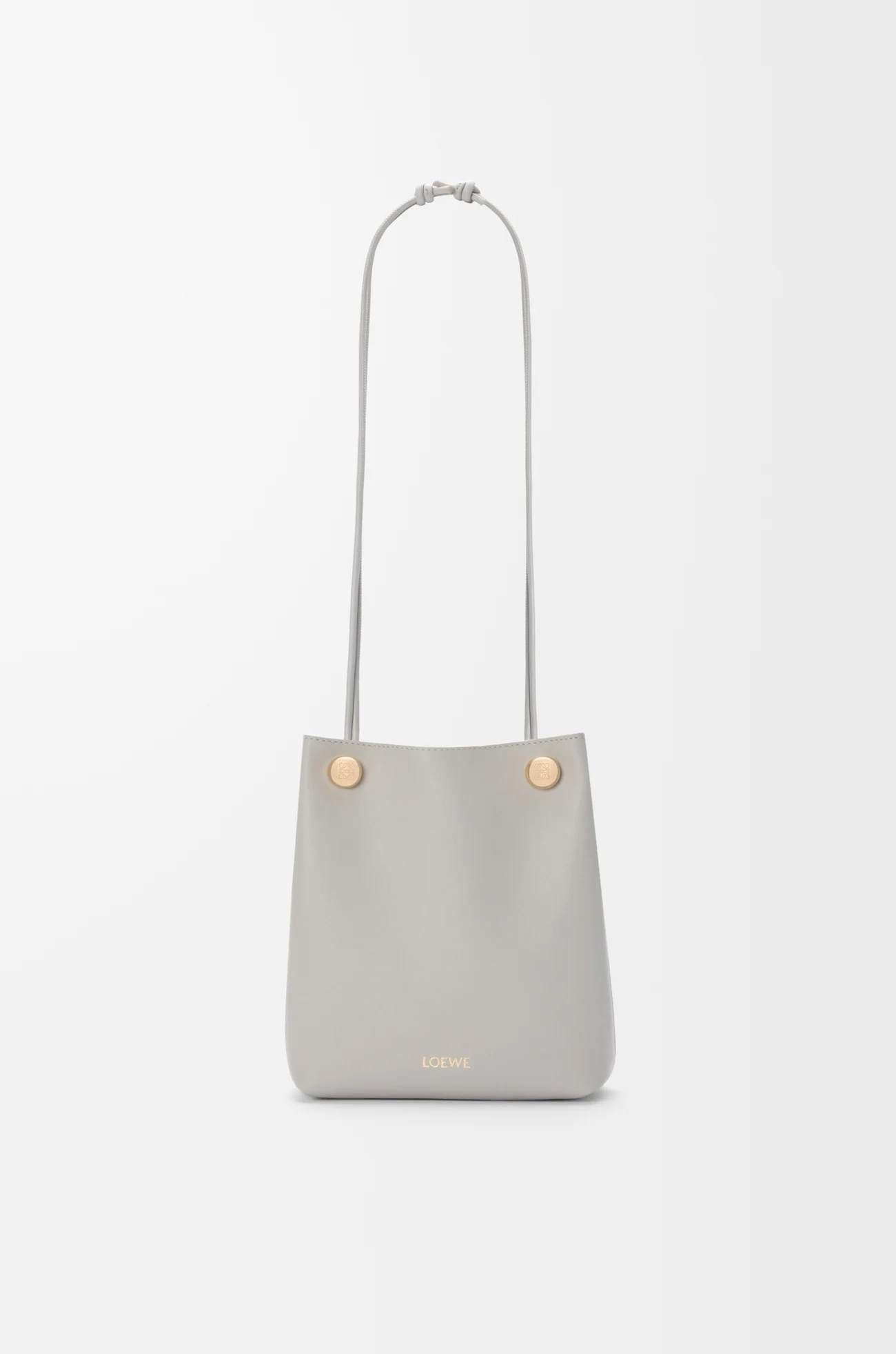 LOEWE Pouch Pebble en piel de ternera Gris Valva