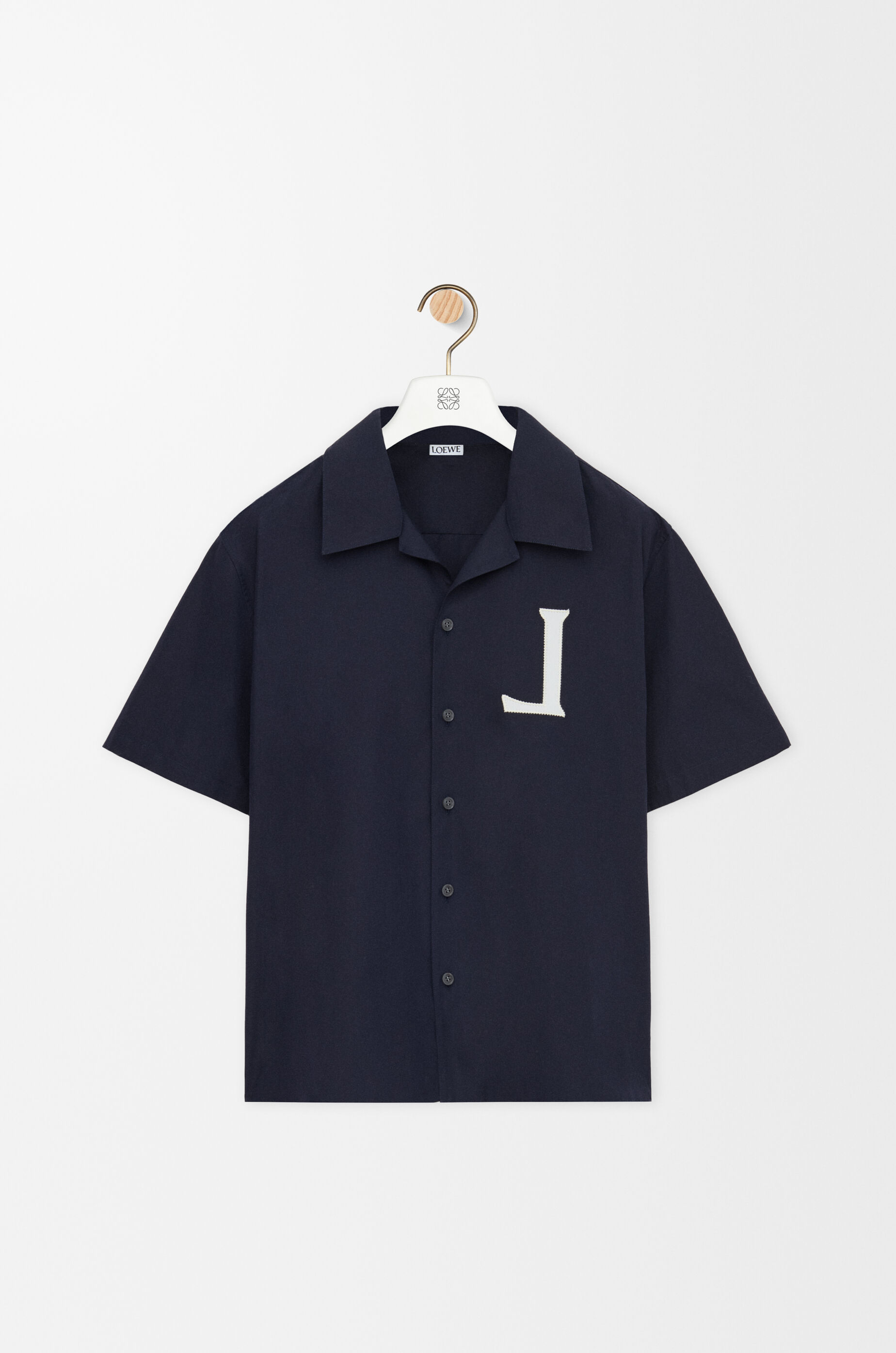 Loewe ショートスリーブ　シャツ(コットン&リネン) ショートスリーブ シャツ（リネン&コットンブレンド） ブラック