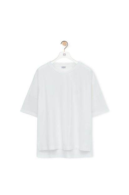 LOEWE Camiseta de corte boxy en algodón Blanco plp_rd