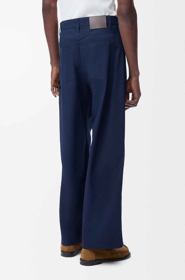 LOEWE Pantalón de carpintero en algodón Azul Marino